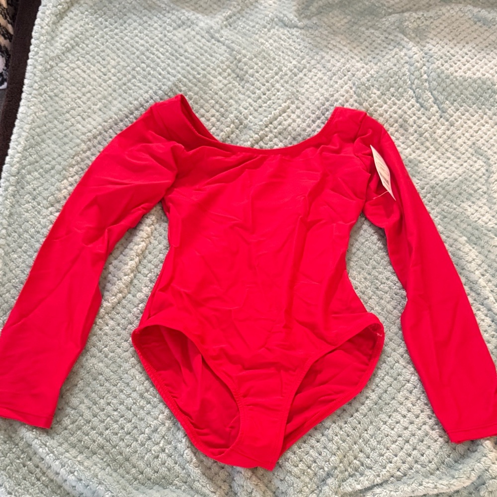 Red leotard adult medium